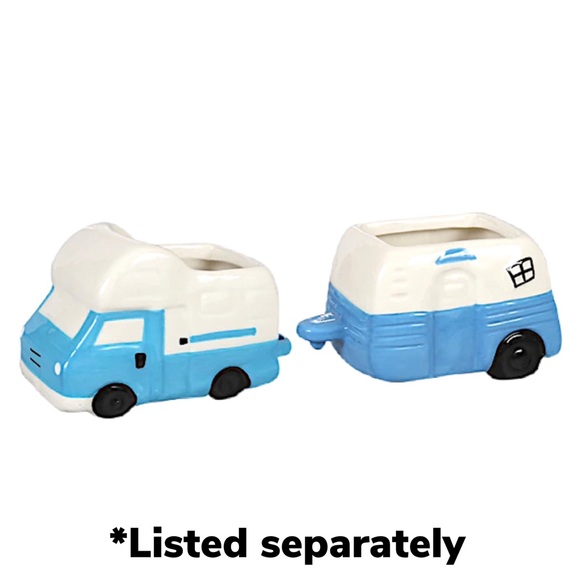 BLUE & WHITE RV CERAMIC PLANTER NWT - Picture 2 of 9